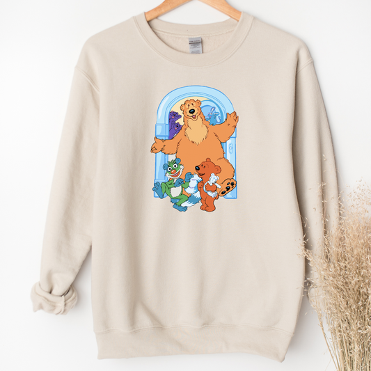 Welcome To The Blue House Gildan 18000 Natural Adult Sweatshirt